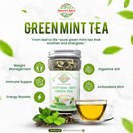 Green mint tea health benefits nature's spice products