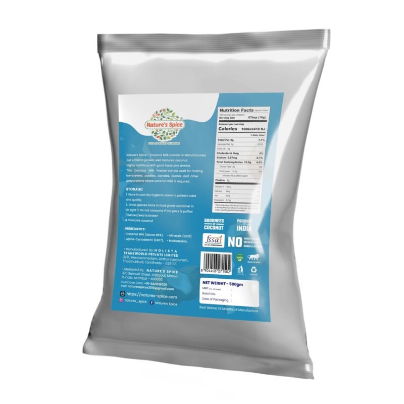 coconut milk powder back side image