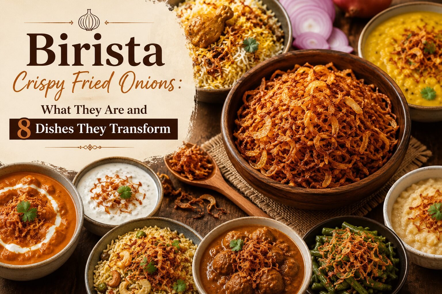 fried onions dishes