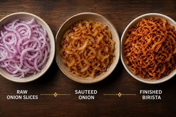 fried onions process