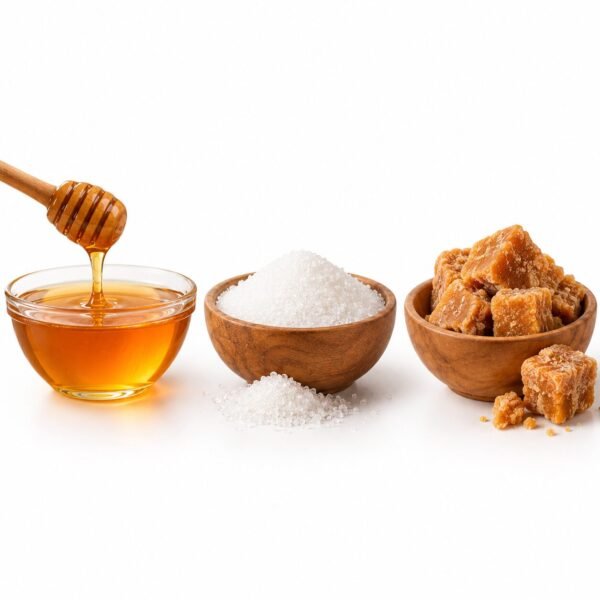 honey vs sugar vs jaggery
